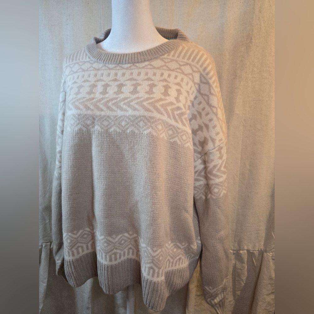 Designe History Pure Cashmere  Beige Patterned Sweater
